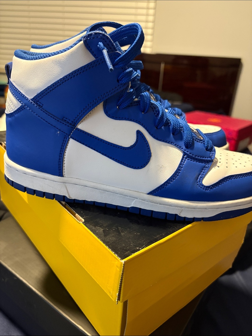 Nike Men’s High-Top Sneakers - Blue & White